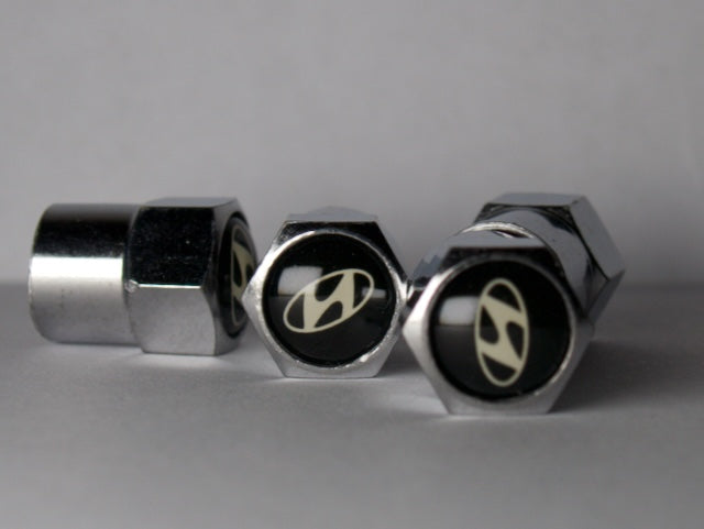 Hyundai Style Tyre Valve Cap - Nut Style (Set of 4)