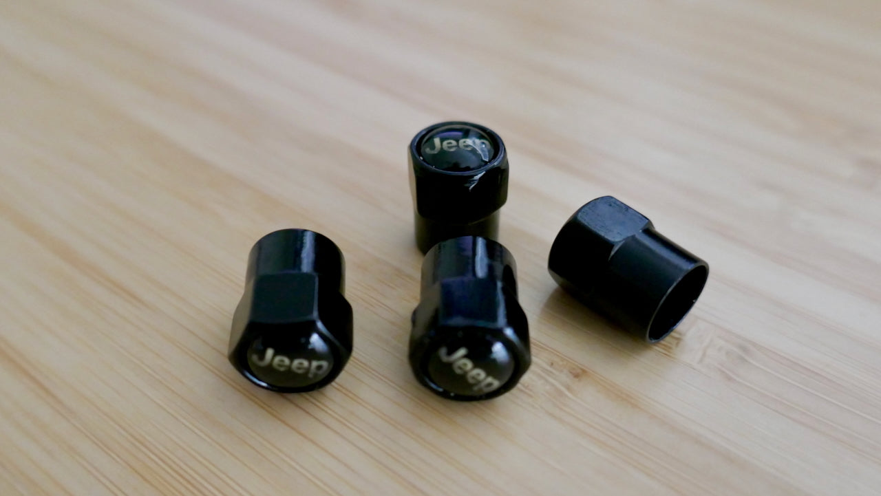 Jeep Style Tyre Valve Cap - Nut Style (Set of 4)
