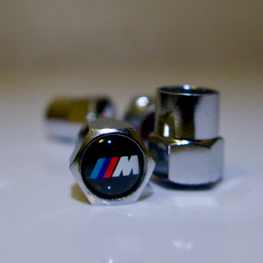 BMW M Sport Style Tyre Valve Cap - Nut Style (Set of 4)