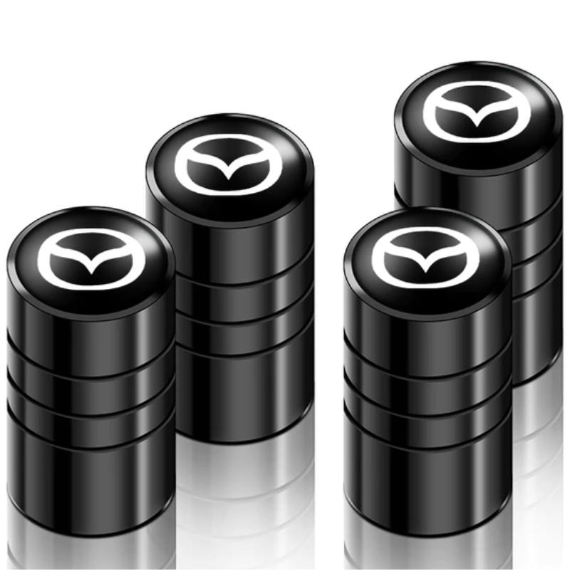 Mazda Style Tyre Valve Cap - Nut Style (Set of 4)