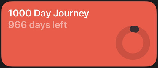 1000 Days: 3% Check in. (clue - it's hard!)