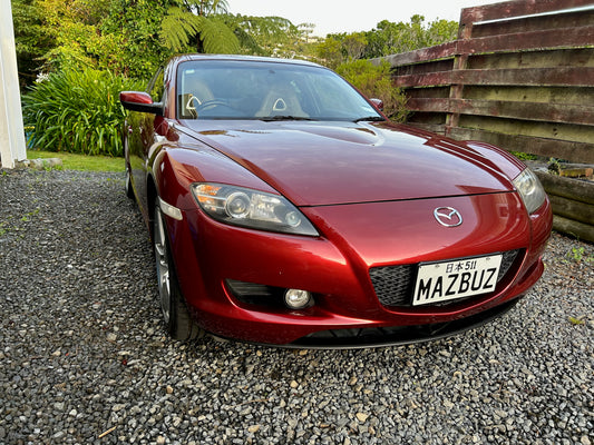 Mike's 2005 Mazda Rx-8, clean and shiny after a thorough wash.