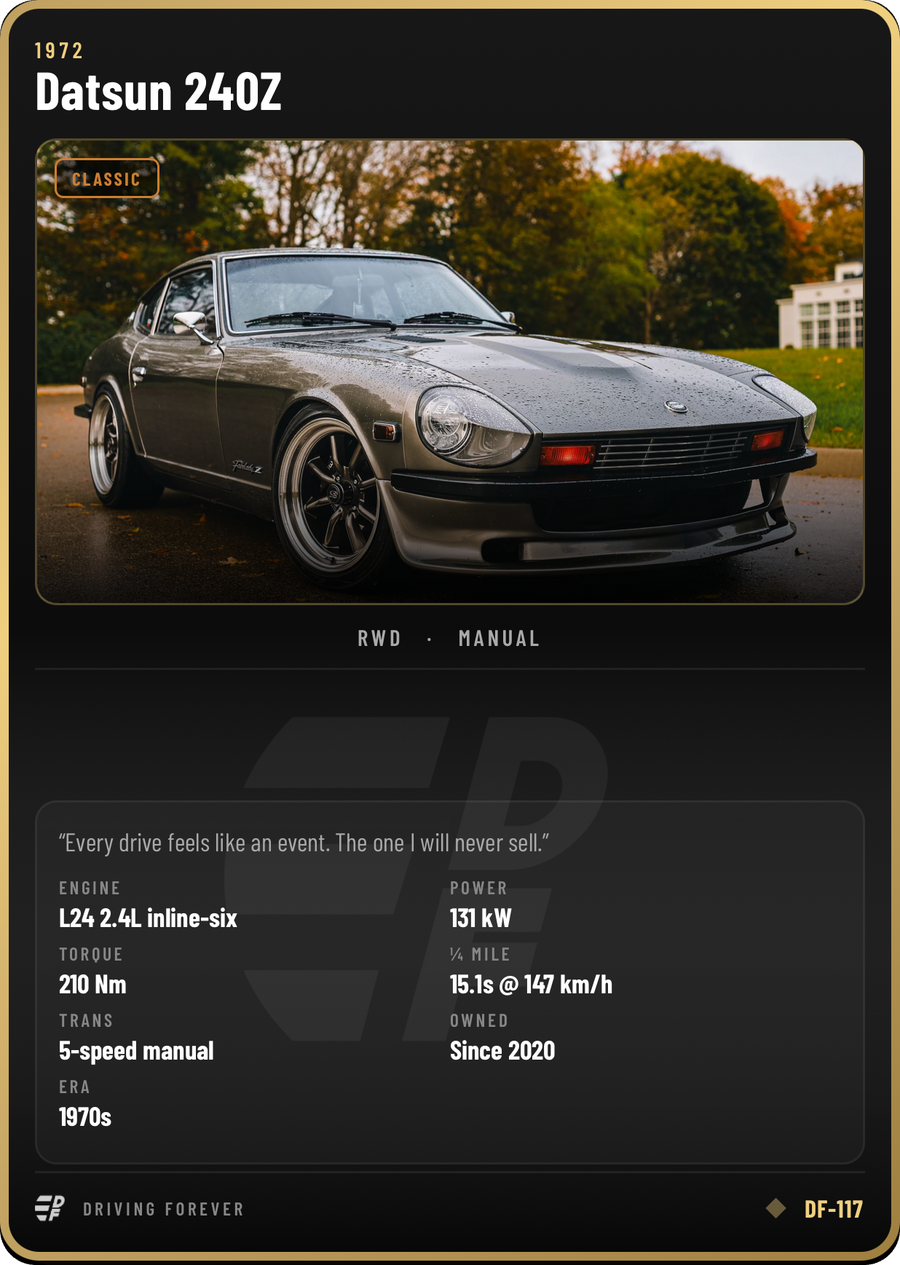 Every car you've owned, as a card worth showing off.