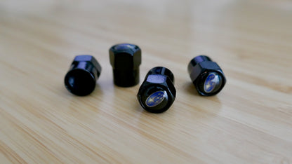 Subaru Style Tyre Valve Cap - Nut Style (Set of 4)