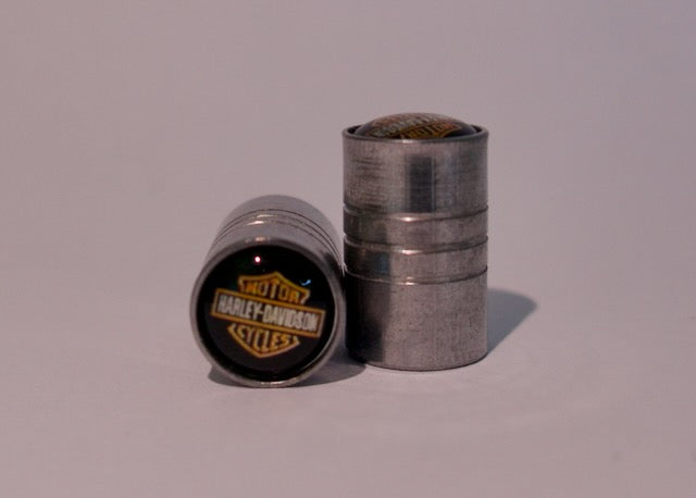 Harley Davidson Style Tyre Valve Cap - Barrel Style (Set of 2)