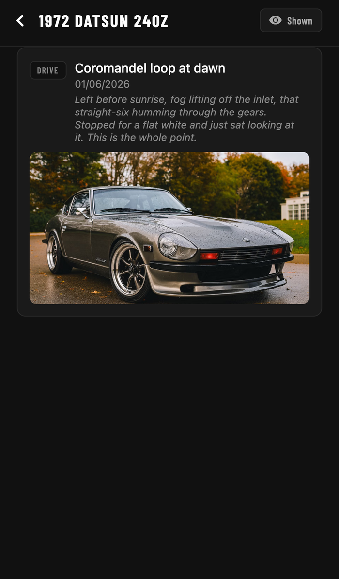 A drive diary you will keep